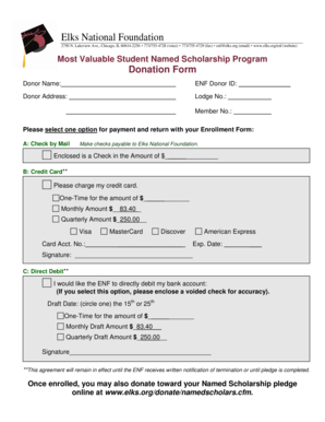 Donation Form - Blankdoc - elks