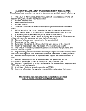 PTSD Disability Evaluation Form