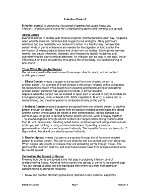 Infection Control Training Form