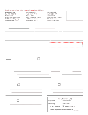 Official Transcript Request Form
