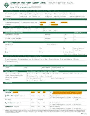 ATFS Tree Farm Inspection Record Form 004