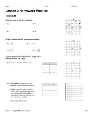 lesson 2 homework practice relations