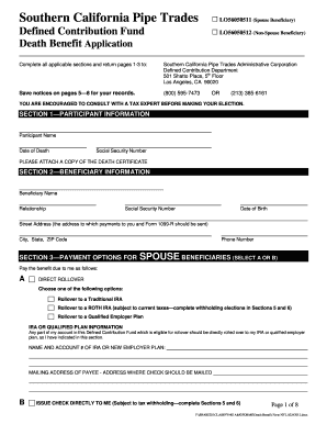 Death Benefit Application