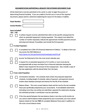 Request for Extended Repayment Plan