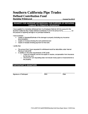 401(k) Hardship Withdrawal Form