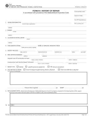 Form R-1 Report of Repair