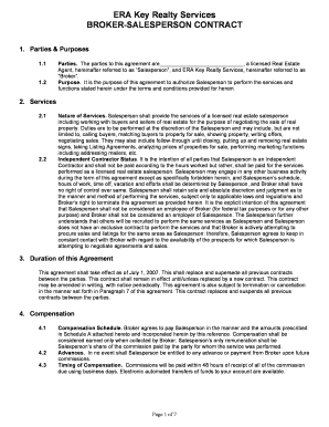 Broker-Salesperson Contract