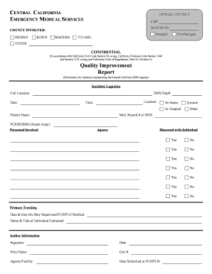 California EMS Quality Improvement Report
