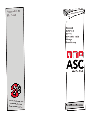 ASC HR/Payroll Information Change Form