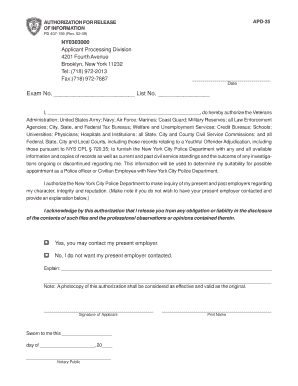 Authorization for Release of Information