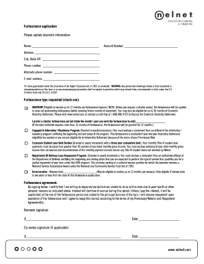 Forbearance Application Form