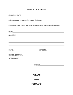 Change of Address Form