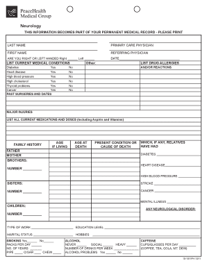 Medical History Form