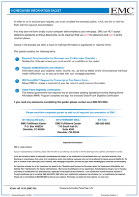 Homeowner Information Packet