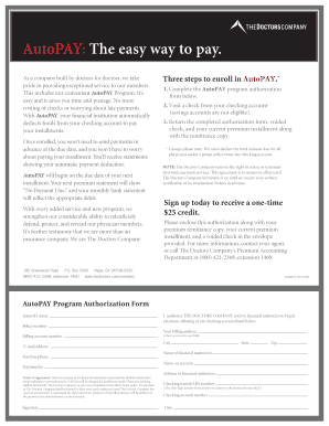 AutoPAY Program Authorization Form