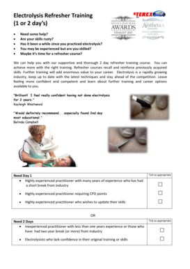 Electrolysis Refresher Training 1 or 2 day39s - Sterex - sterexco nextmp