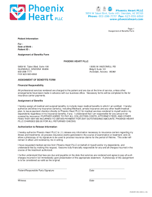 Assignment of Benefits Form