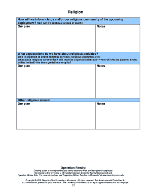 Military Family Religious Planning Guide