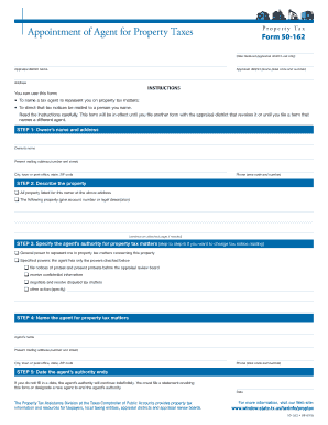 Texas Property Tax Agent Appointment Form