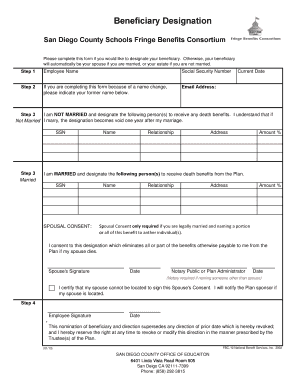 Beneficiary Designation Form