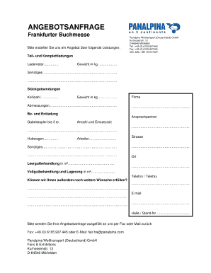 ANGEBOTSANFRAGE