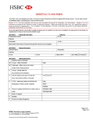 Hospital Claim Form
