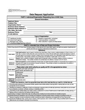HIPAA Data Request Application