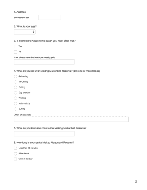 Muttonbird Reserve Improvement Plan Survey