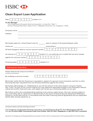 Clean Export Loan Application