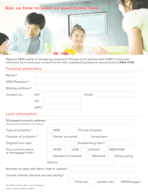 HSBC Home Loan Refinance Form