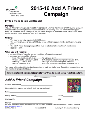 Add A Friend Campaign Form