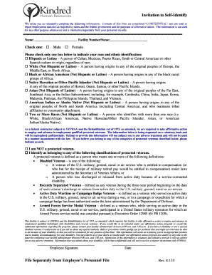 Invitation to Self-Identify Form