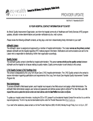 Illinois Hospital Contact Form