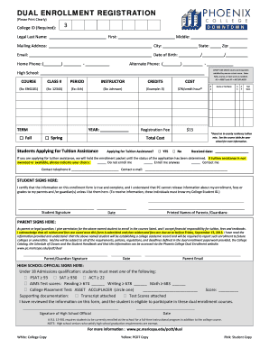 Dual Enrollment Registration Form