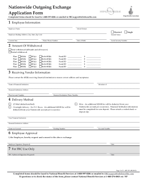 Nationwide Outgoing Exchange Application Form