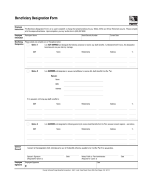 Beneficiary Designation Form