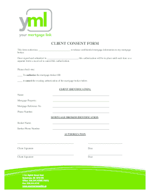 Client Consent Form for Mortgage Information Release