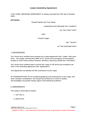 Lease Amending Agreement