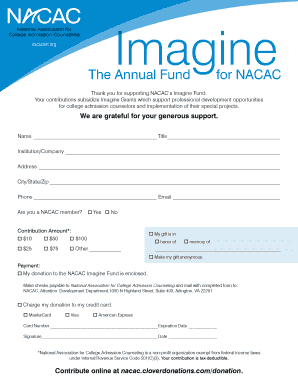 NACAC Imagine Fund Donation Form