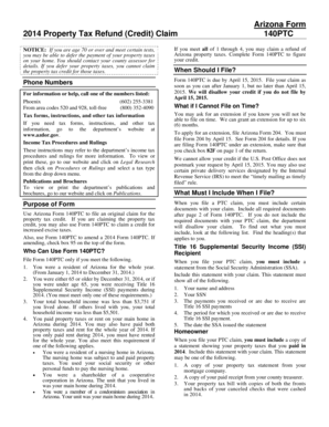 Arizona Property Tax Refund Claim Form