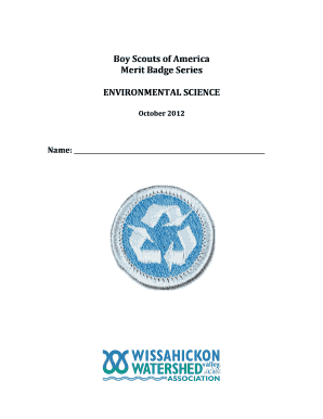 Boy Scouts Environmental Science Merit Badge Workbook