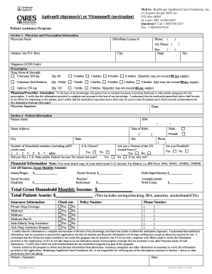 Patient Assistance Program Application