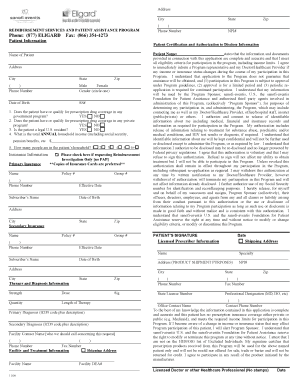 Patient Assistance Program Application