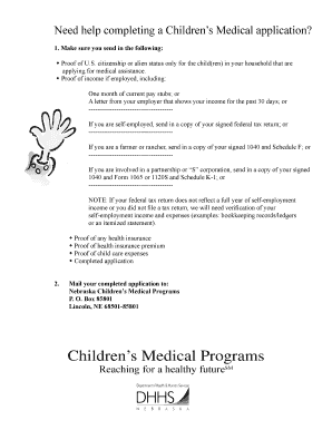 Nebraska Children’s Medical Application