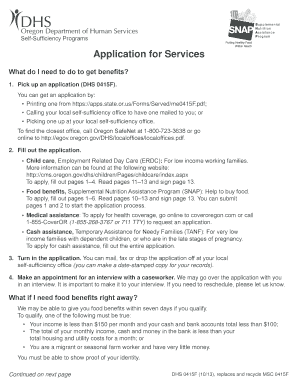 Oregon Self-Sufficiency Programs Application