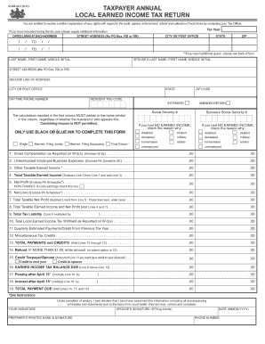 Local Earned Income Tax Return