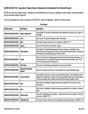 ACORD 403 Agriculture Property Form