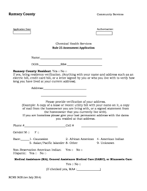 Ramsey County Rule 25 Assessment Application