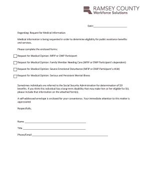 Request for Medical Information Form