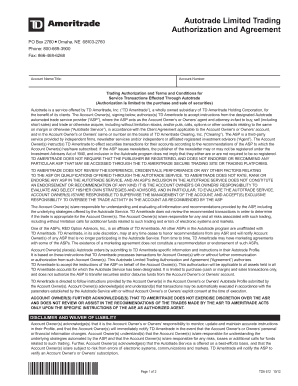 Autotrade Limited Trading Authorization and Agreement